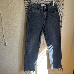 Top shop size 26 Black High-Rise Straight Leg Jeans